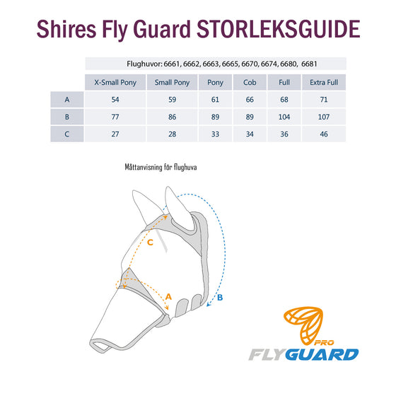 Shires flughuva Flyguard med öron